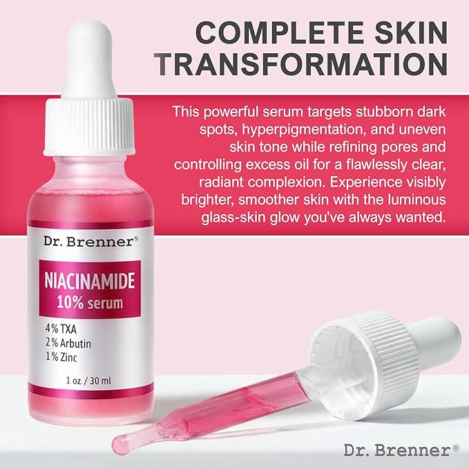 Niacinamide serum10% + TXA 4%, Tranexamic Acid Dark Spot Corrector with Zinc 1% & Arbutin 2% - Brightening Serum for Hyperpigmentation, Acne Scars, Uneven Skin Tone, Glass Skin