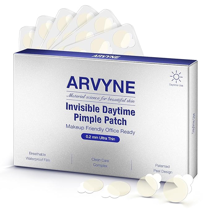 Invisible Daytime Pimple Patch–Ultra-Thin 0.2 mm Matte Hydrocolloid Acne Patch for Face, Makeup-Friendly with Waterproof Film, Clean-Care Complex, Patented Easy-Peel Design, 36 Count (Daytime)