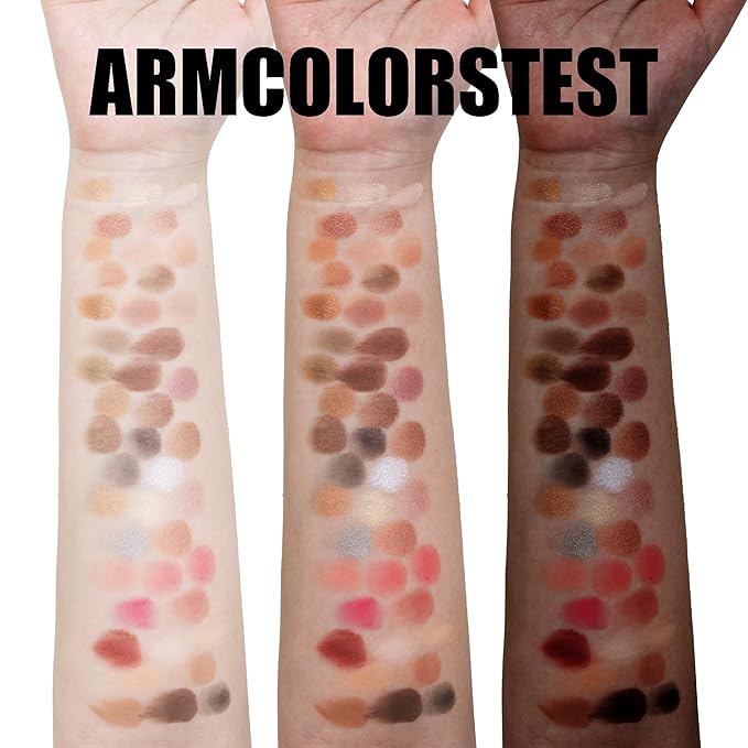 43 Color Cosmetic Palette - Pigmented Eyeshadow, Blendable Blush, Highlighter & Contour, Long-Wear Makeup Kit for Full Face Makeup, Travel-Friendly (A)