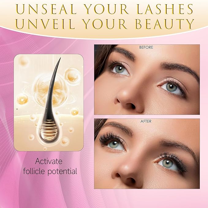 Eyelash Growth Serum - Natural Lash Enhancer with 15 Botanical Extracts - Advanced Lash Formula for Longer, Thicker, Fuller Looking Lashes - Oil-Free, Hypoallergenic & Gentle - 3ml
