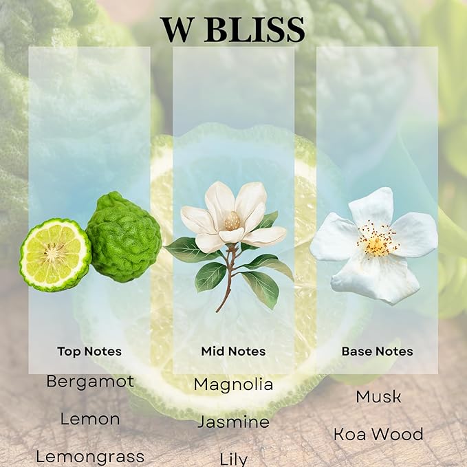 Scentia W Bliss Fragrance Oil Inspired by 5-Star Stay- 50 mL 1.69 fl oz - Fragrance Oil Blend Bergamot, Lemongrass & Jasmine for Aromatherapy Diffusers Humidifiers - Made in USA