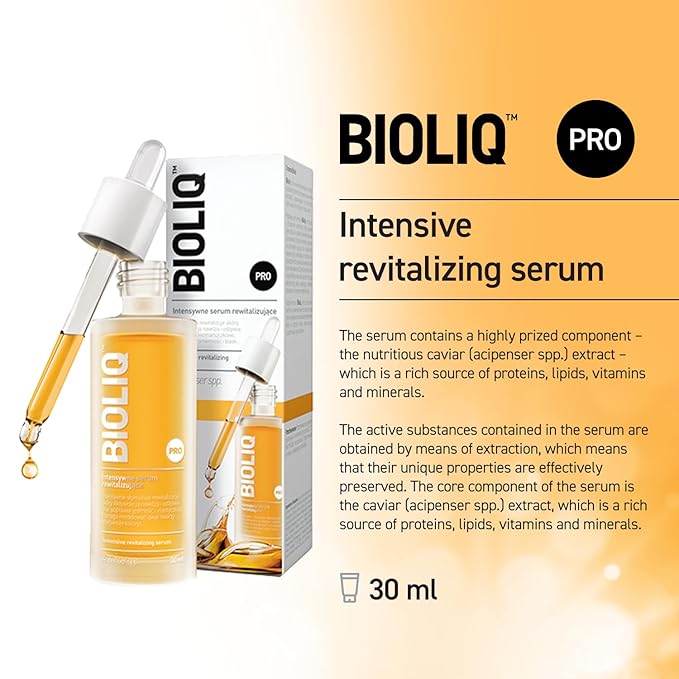 Bioliq - Pro Intensive Revitalizing Serum with Caviar Extract - Wrinkle Reduction and Firming Formula for Skin Rejuvenation, Moisturizing - 30 ml