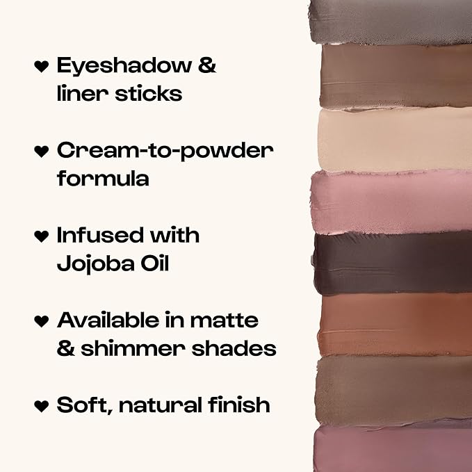 ALLEYOOP 11th Hour Waterproof Cream Eyeshadow Stick – Long-Lasting Eye Shadow Pencil & Eyeliner, Cream to Powder Stick & Highlighter – Smudge-Proof Eyeshadow Matte, Smoky Mocha Matte