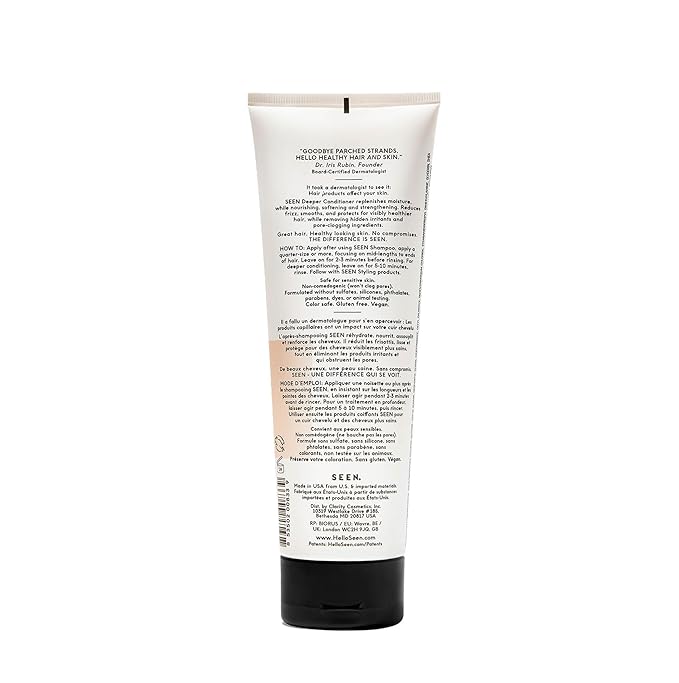 SEEN Deeper Conditioner - Non-Comedogenic & Formulated without Sulfates Hair Conditioner- Dermatologist-Developed (8.5 Fl. Oz, Scented)