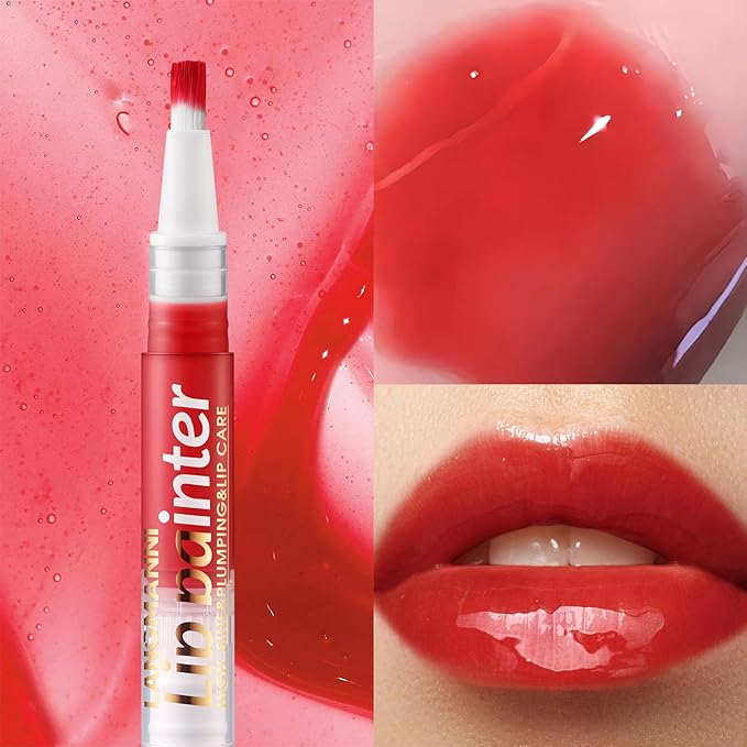 Hydrating Glow Lip Oil Gloss, High Pigment Red Lip