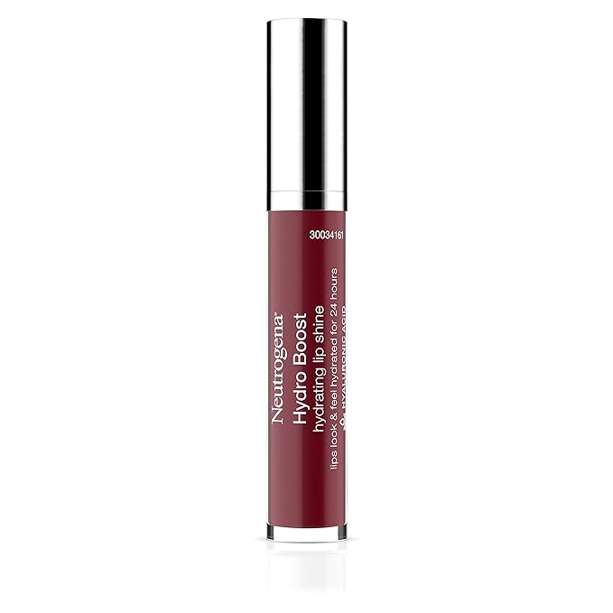 Neutrogena Hydro Boost Moisturizing Lip Gloss, Hydrating Non-Stick and Non-Drying Luminous Tinted Lip Shine with Hyaluronic Acid to Soften and Condition Lips, 70 Velvet Wine, 0.10 oz