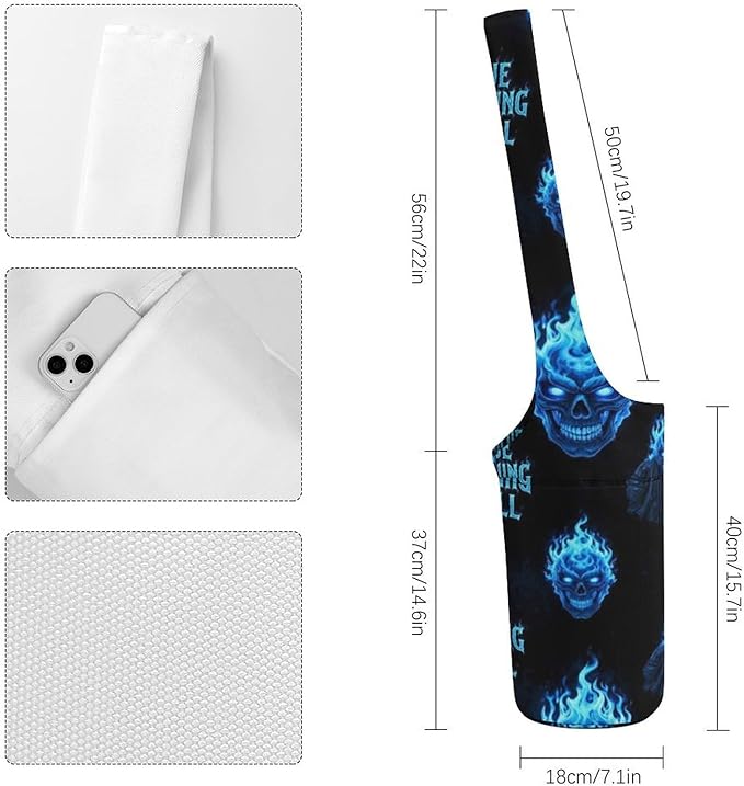Portable Single Shoulder Yoga Mat Bag Carrier with Pocket Spacious Storage for Yoga Gym Fitness
