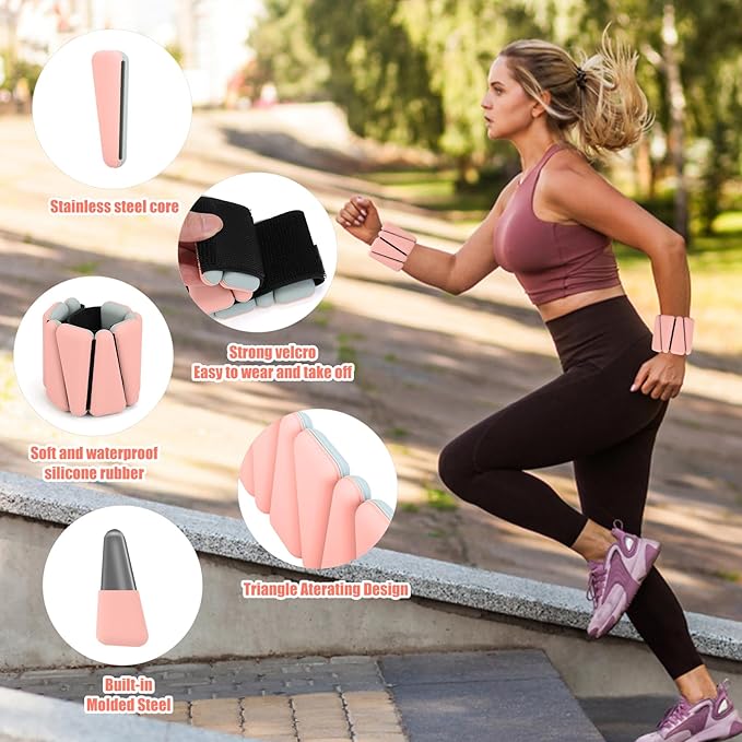 Beyoung Wrist and Ankle Weights for Women Men 2 (1lb (1lb Each),