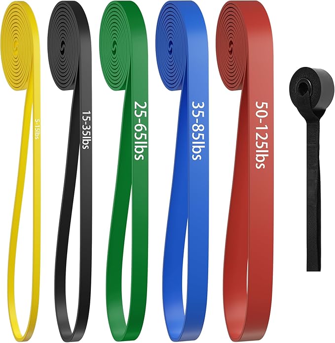 Pull Up Bands, Resistance Bands, Pull Up Assistance Bands Set for Men & Women, Exercise Workout Bands for Working Out, Body Stretching, Physical Therapy, Muscle Training