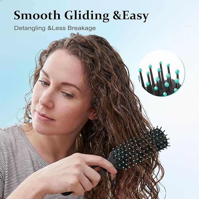 Disposable Hair Brush Individually Wrapped, 60 Pcs Hair Brushes Bulk for Homeless Shelter, Hotel, Salon, Charity and Church