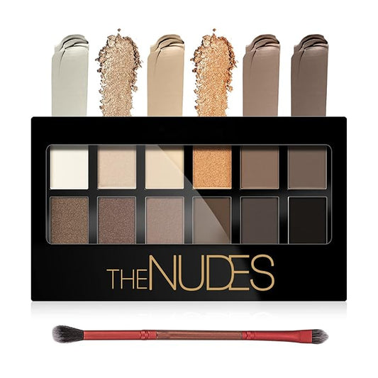 Naked Eyeshadow Palette, 12 Natural Nude Colors Longwearing