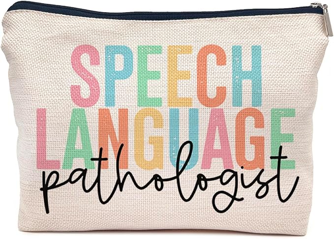 IWXYI SLP Gift,Speech Language Pathologist Bag,SLP Speech Language Pathologist Makeup Bag Zipper Pouch Travel Toiletry Gifts For Women Speech Language Pathologist