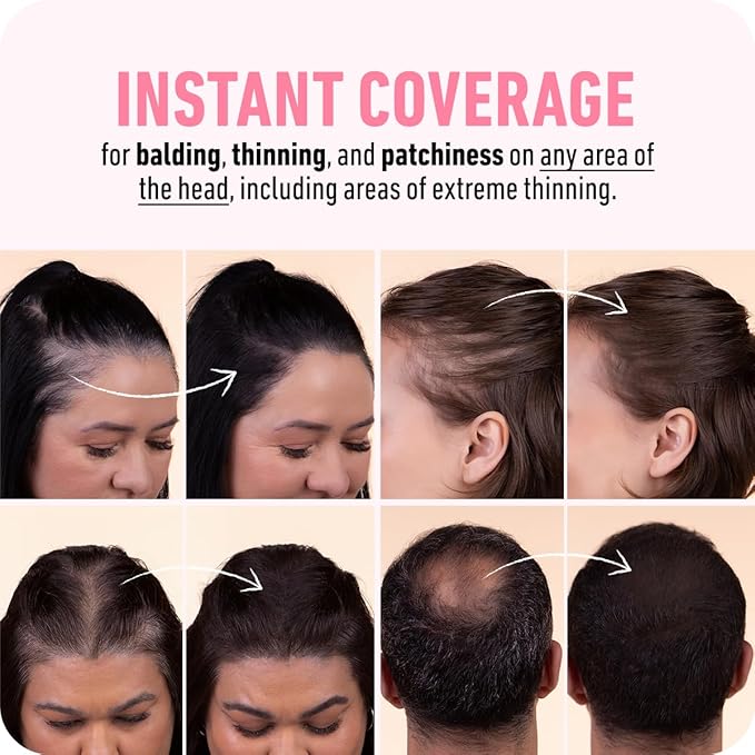 BOLDIFY Hairline Powder - Root Touch Up Hair Color for Gray Coverage - Bald Spot Concealing Hair Powder for Women & Men - 24-Hour Stain-Proof - Dark Gray