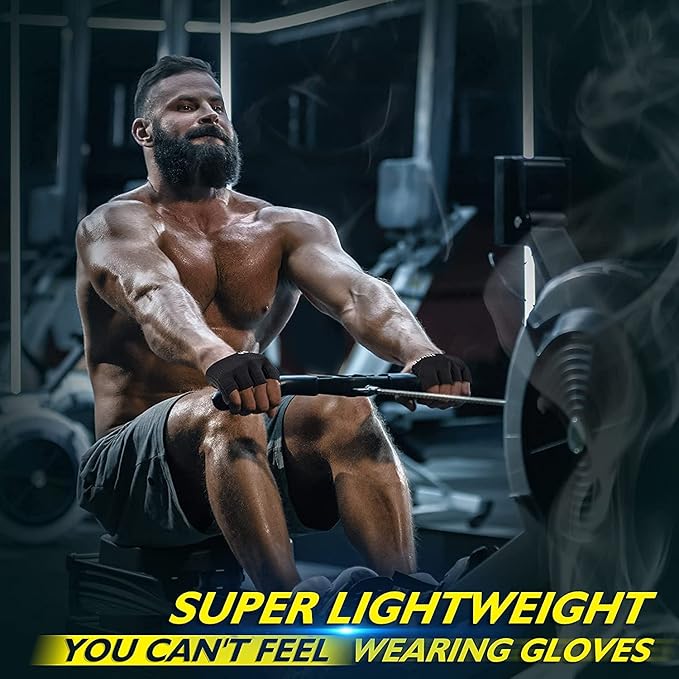 ihuan New Weight Lifting Gym Workout Gloves Men & Women, Great for Weightlifting, Exercise, Training, Fitness