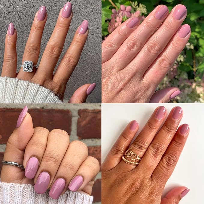 Olive & June Long Lasting Nail Polish | Valentine's Day | Plump Gel-Like Finish No Lamp Needed Lasts up to 10 days | Salon-Quality 15-Free, Vegan & Cruelty-Free Chip-Resistant | World Lit, Mauve