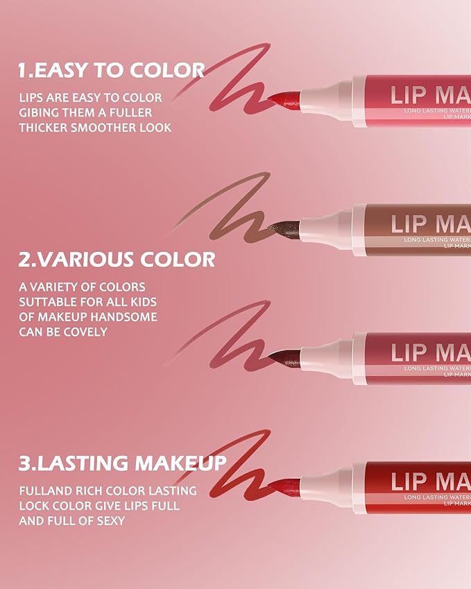 Lip Stain Marker Pen-1Pcs Nude Brown Lip T