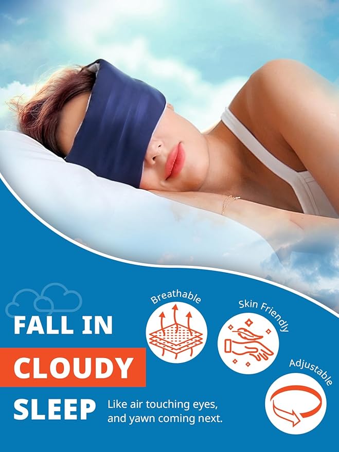 SARISUN Sleep Mask, Eye Mask for Sleeping, Upgraded Blackout Eye Cover for Women Men, Wider Adjustable Strap for Side Sleeper, Travel, Nap, Yoga, Ultra-Soft, Relief Eye, Pink