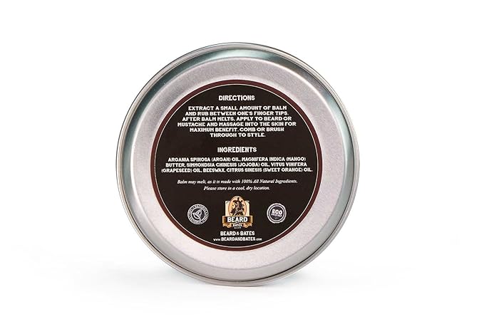 Beard and Bates | The Original Old Fashioned Beard Balm for Growth & Thickness | 19th Century Beeswax Formula, Premium Oils, Boutique, Natural Grooming Conditioner