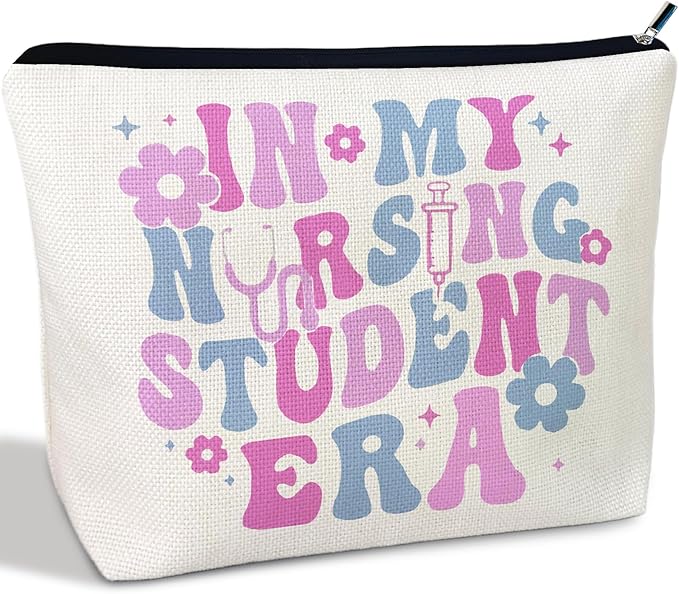 CLHHM Nursing Gifts In My Nursing Student Era Makeup Bag, Cosmetic Bags Nurse Gifts for Women Nurse Practitioner Gifts for Clinicals