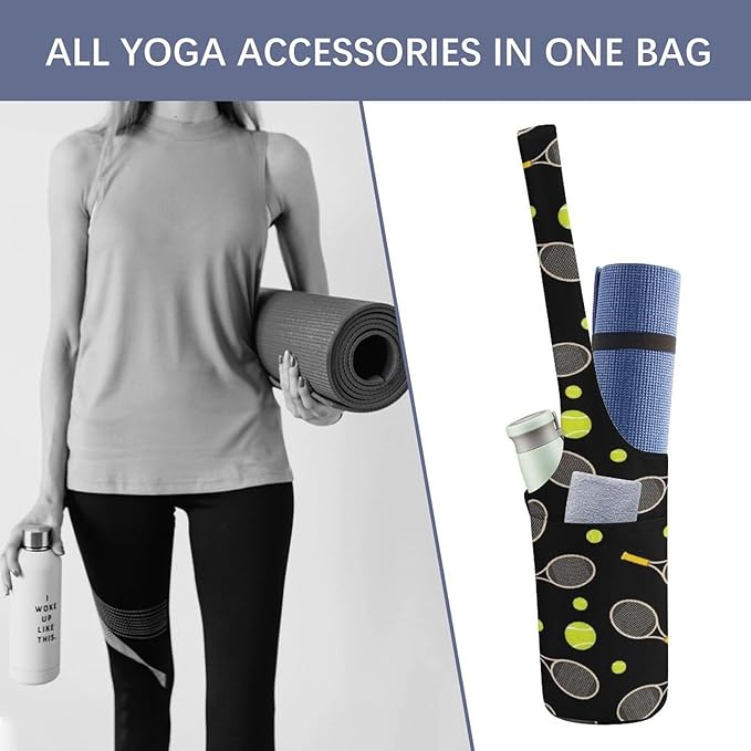 Stylish Yoga Mat Bag for Women Exercise Mat Holder with Shoulder Strap Yoga Mats Totes Sports Storage Bag