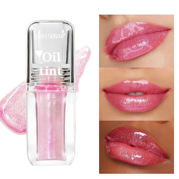 Magic Color Changing Moisturizing Lip Glow Oil,Plumping Glitter Magic