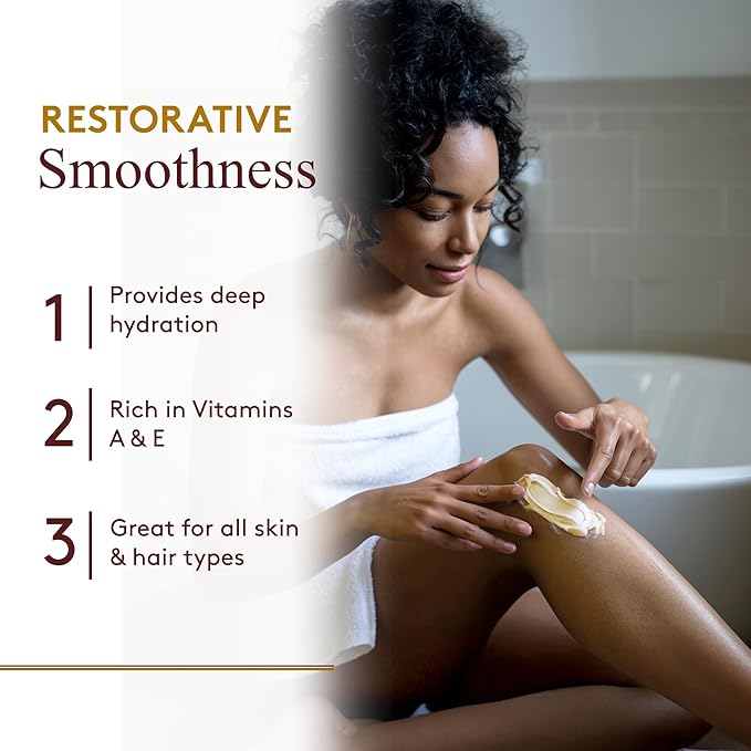 Okay 100% Natural African Shea Butter Yellow Smooth Deep Moisturizing Restores Moisture To Dry Damaged Skin Reduces Skin Damage Heals & Nourishes Made In USA 1oz