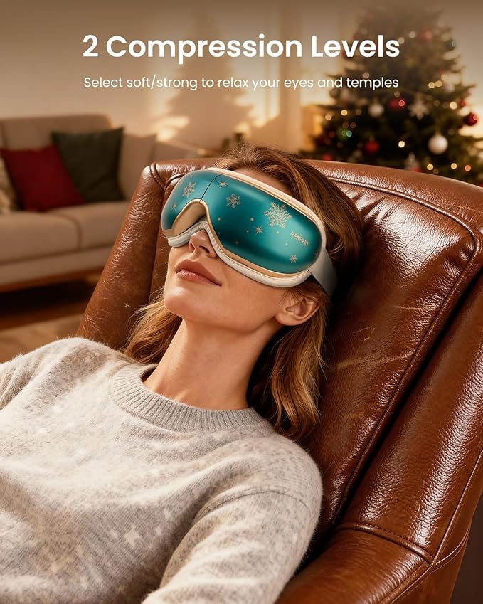 RENPHO Eye Massager with Heat, Valentines Day Gifts for Her Him Birthday Gifts for Women Mom, FSA Eligible HSA Eye Mask for Migraine,Sleep Mask for Dry Eyes Relax, Reduce Strain for Men Dad Eyeris 1