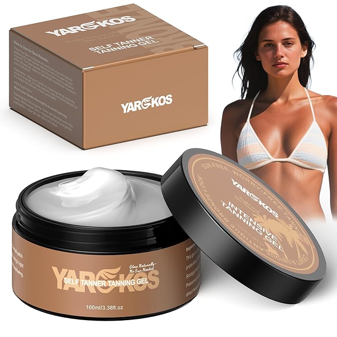 Intensive Tanning Gel, Self Tanner Tanning Lotion, Gradual Tanning Moisturizer, Browning & Bronzing Tan Accelerator, Sunless Tanner for Fake Tan for Women Men, Coconut Aroma, 3.38 Fl Oz