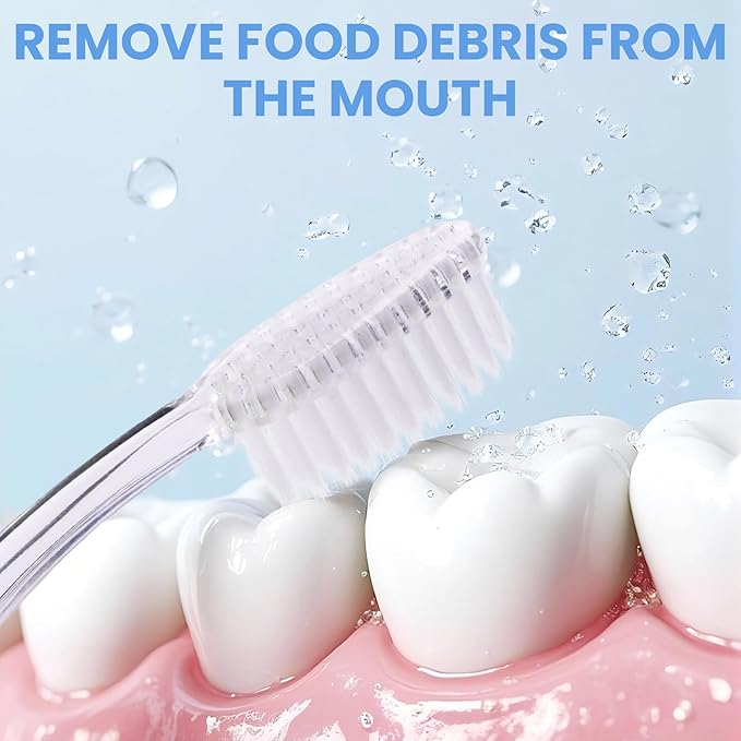 100PCS Disposable Toothbrushes, Individually Wrapped Travel Toothbrushes Bulk, Soft Brush Bristles Travel Single Use Toothbrush for Home Hotel Camping