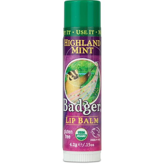 Badger Highland Mint Classic Lip Balm 0.15oz