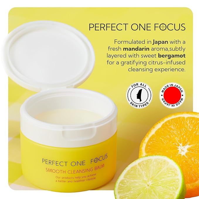 PERFECT ONE FOCUS Smooth Cleansing Balm Makeup Remover – Makeup cleansing balm that melts away makeup and impurities while moisturizing – Gentle Face Wash Balm - Great for Travel, 2.64oz(75g)