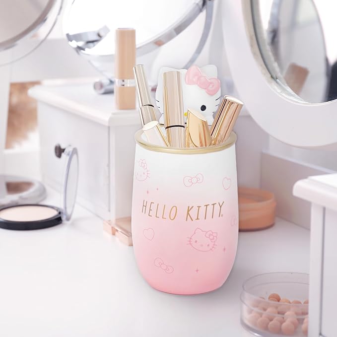 Hello Kitty Tumbler - Pink Resin Toothbrush/Pen Holder - Bathroom Décor