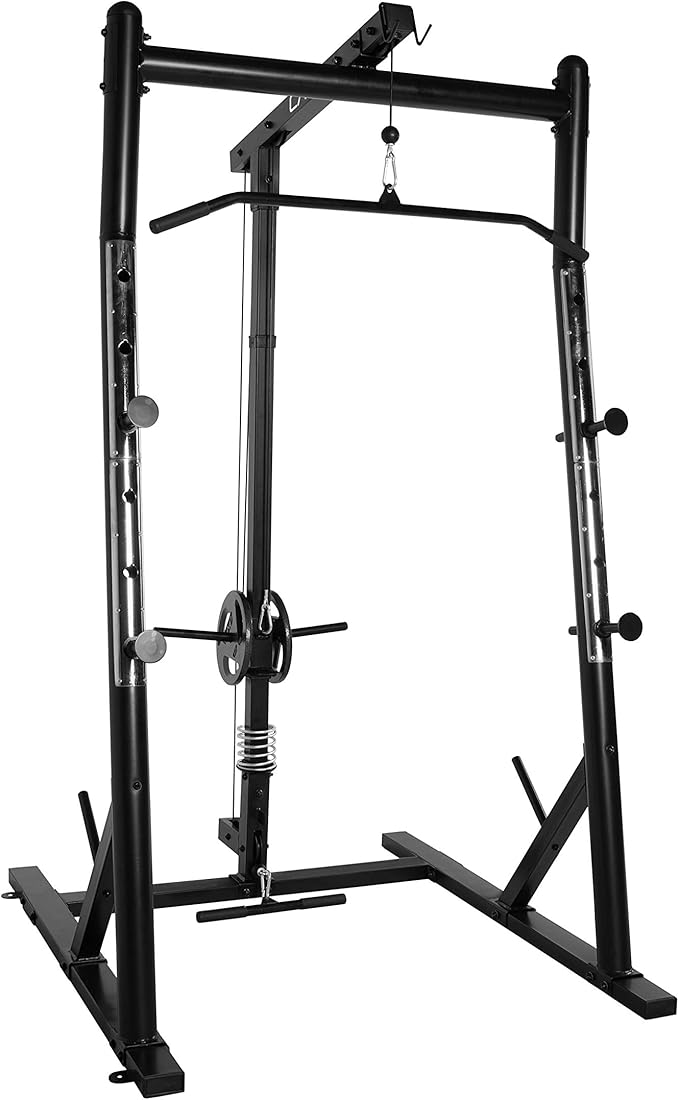 CAP Barbell Power Cage with High-Low Pulleys