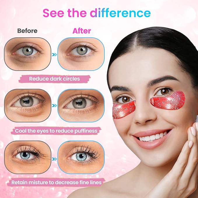 Onespring Eye Masks (48 Pairs) - Face Masks Skincare, Undereye Patches for Puffy Eyes, Dark Circles, Wrinkles, Collagen Eye Gels for Bridesmaid - Gifts for Women, Bachelorette Party Favors