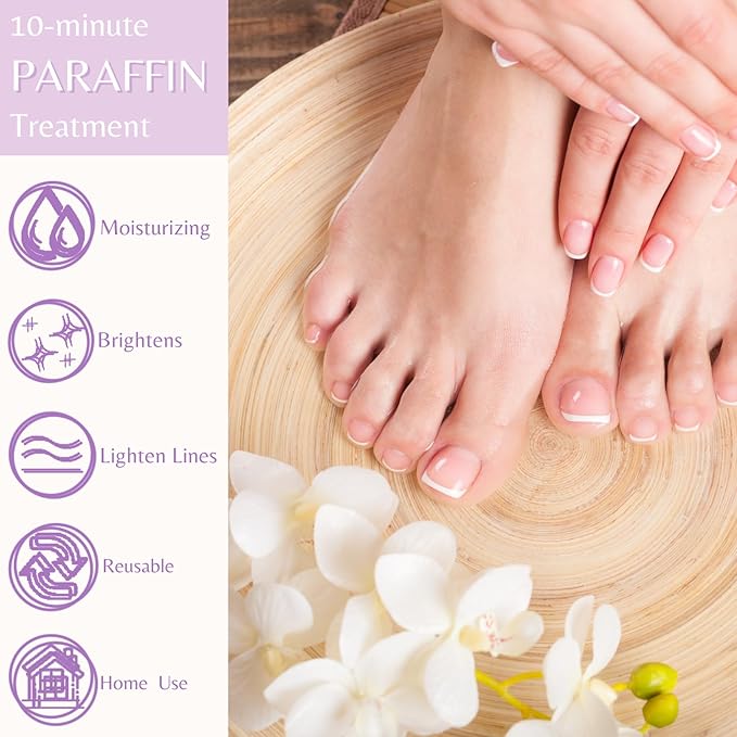 Self Contained Paraffin Wax Gloves,10-Minute Paraffin Hand & Foot Treatments and Booties Set for Intensive Hydration at Home (Aloe Vera)