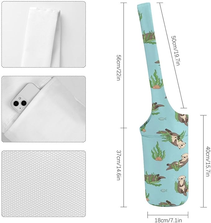 Large Yoga Mat Bag Fit Most Size for Ladies Yoga Mats Carrier Bags Multi-Functional Exercise Mat Holder Storage Bag