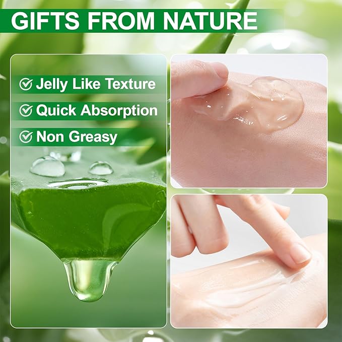 Erinde 120 Pack Aloe Vera Gel for Face, Hair & Body, 99% Pure Aloe Vera Gel for Sunburn Relief, After Sun Skin Care Relief, Skin Care Bulk Soothing Hydrating Aloe Gel Travel Size for All Skin Types