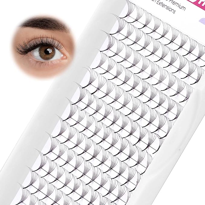 FADLASH Premade Lash Fans D Curl Premade Fans Eyelash Extensions 6D 0.07 Volume Lash Fans Premade Handmade Premade Lash Extensions Fans (6D-0.07D-13mm)
