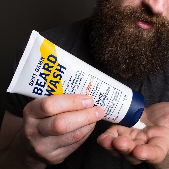 Duke Cannon Supply Co. Beard Wash Citrus Hefeweizen, 6 Fl Oz - Made with Plant-Based Ingredients to Strengthen, Rejuvenate, Soften and Condition