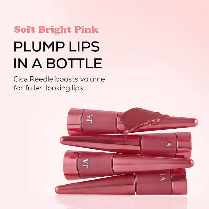 VT COSMETICS Reedle Shot Lip Plumper, Hydrate & Volumize Lip Gloss, Smooth Lip Wrinkles, Korean Lip Plumper, High Shine, Lip Enhancer, Hyaluronic Acid, 0.15 oz. (Usagi Pink)