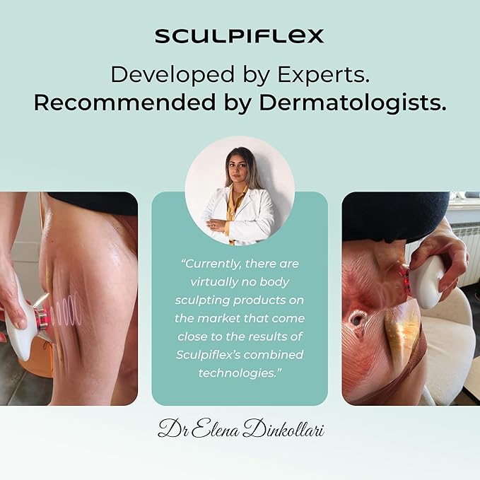 Sculpiflex Anti Cellulite Cream, Lifting and Firming Body Cream for Arms, Stomach, and Legs, Smoothing and Hydrating for Soft, Toned Skin, Lightweight, Suitable for All Skin Types (2.82oz)