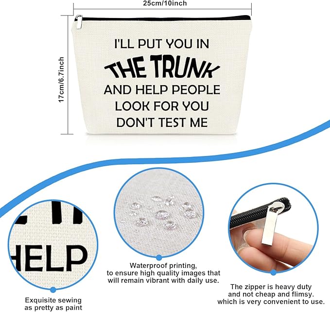 True Crime Gifts For Women Friends Makeup Bag Gift True Crime Lover Fan Podcast Lovers Gifts Cosmetic Bag Funny Serial Killer Horror Quotes Gift Birthday Halloween Graduation Present Makeup Pouch