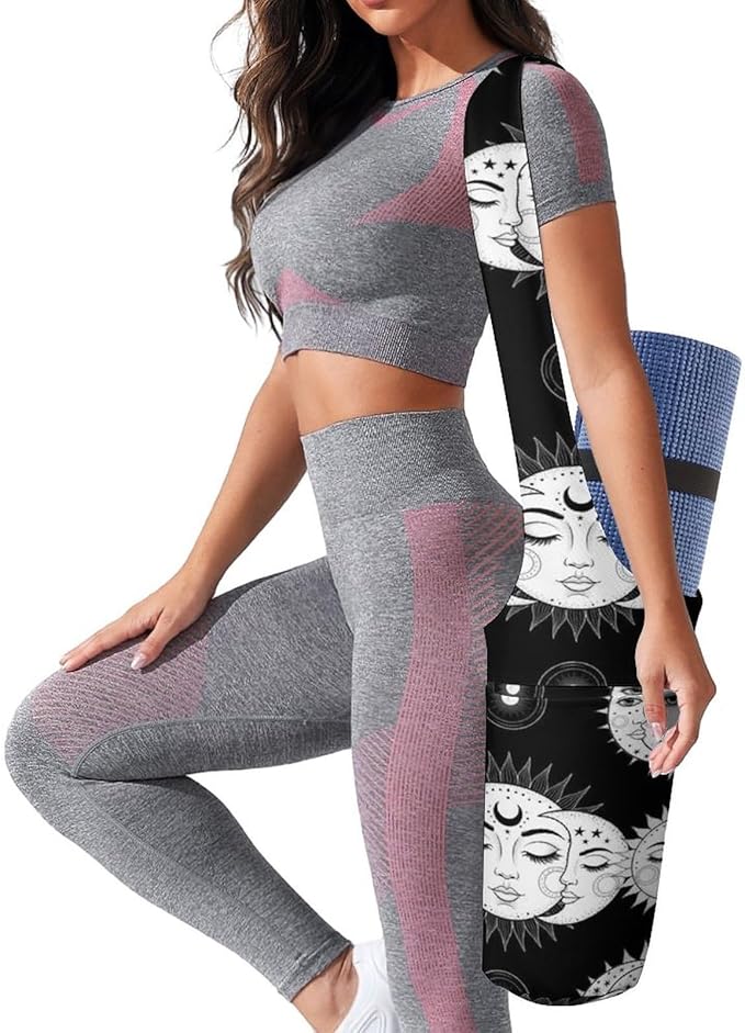 Portable Yoga Mat Carrier Single Shoulder Bag with Pocket Spacious for Yoga Gym Fitness Travel