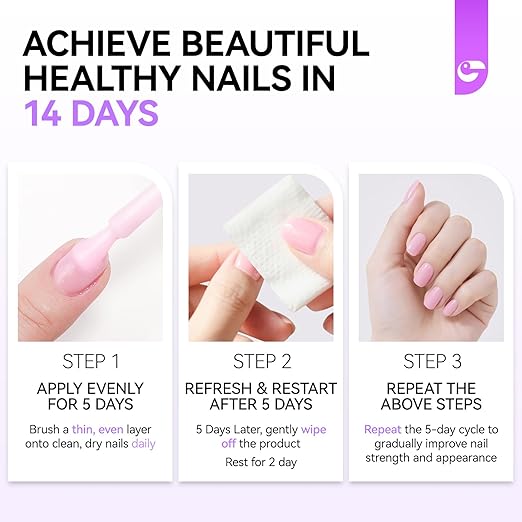 gelike ec Nail Hardener and Strengthener Polish: Milky Apricot Ridge Filler for Peeling Weak Nails Fast Dry Nail Growth Treatment Long Lasting Glossy Finish for Women Home DIY 15ml