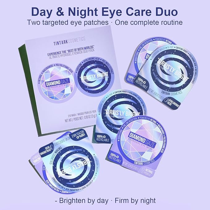 Ultimate Duo-pack Under Eye Patches 28 Pairs, 5-Min Revive Hydrogel Eye Masks with Caffeine Retinol Niacinamide to Reduce Dark Circles Puffiness Wrinkles, Refresh Tired Eyes, Bridesmaid Women Gifts