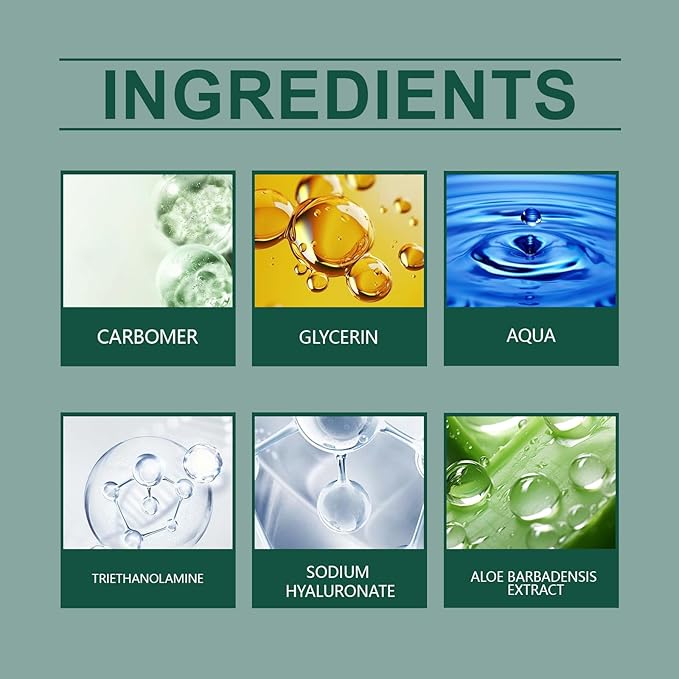 Soothing Aloe Vera Gel，Aloe Vera Gel Body Moisturizer Cream，Deeply Hydrates and Moisturizes Dry Skin and Soothes Sunburns，Suitable for All Skin Types，3.53 Oz