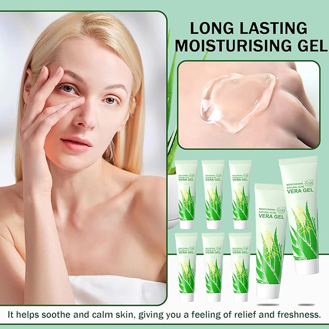 JunKuJK 8PCS Purity Aloe Vera Gel - Hydrating Aloe Vera Gel for Face and Skin,No Sticky Moisturizing Aloe Gel O