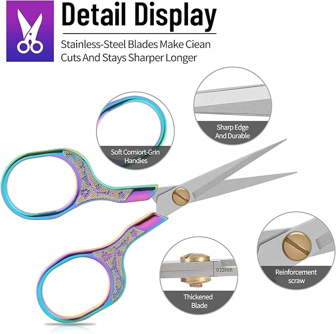 Small sharp scissors-Glexal 5 Inch