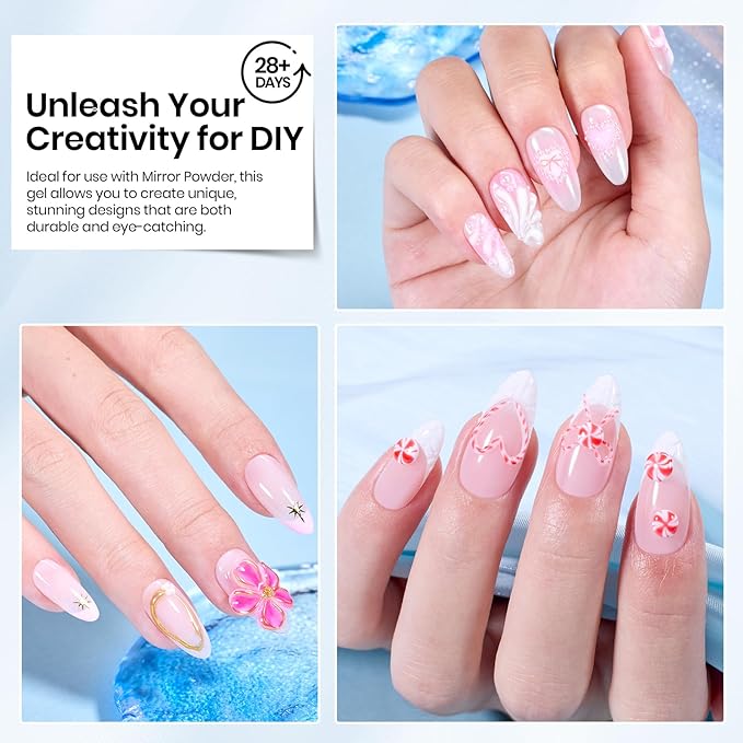 Beetles White Sculpting Gel for 3D Nail Art – Valentine's Day No Wipe 3D Rhinestone for Flowers Petals Ribbon & Relief Designs, Beginner Friendly UV/LED Nail Gel