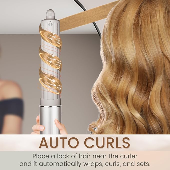 1.6in Long Hair Curling Barrel Attachment for Shark FlexStyle, Auto-Wrap Curling Iron Curlers to Create Natural Classic and Textured Waves Loose Curls Waves